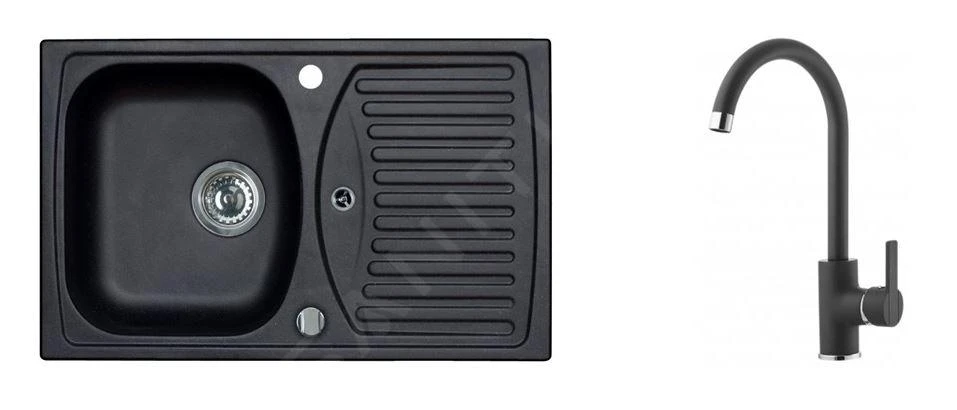 Alveus Conjuntos De Cocina - Conjunto De Fregadero Record 30 Y Grifo Tonia, Carbon SETA113 1 Alveus Conjuntos De Cocina - Conjunto De Fregadero Record 30 Y Grifo Tonia, Carbon SETA113