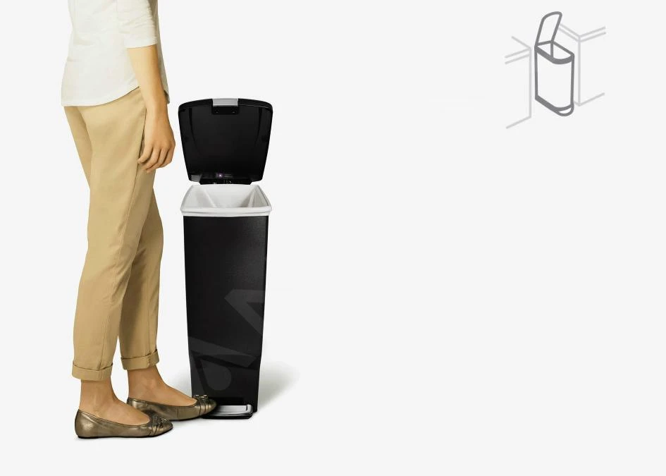 Simplehuman Cubos De Basura - Cubo De Basura Slim 40 L, Blanco CW1362 6 Simplehuman Cubos De Basura - Cubo De Basura Slim 40 L, Blanco CW1362 - Imagen 6