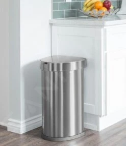 Simplehuman Cubos De Basura - Cubo De Basura Con Apertura Sin Contacto Con Sensor De Movimiento, 45 L, Acero Inoxidable Cepillado ST2009 -Cocina Artículos Tienda 734794a4d1080ef87bb749f7