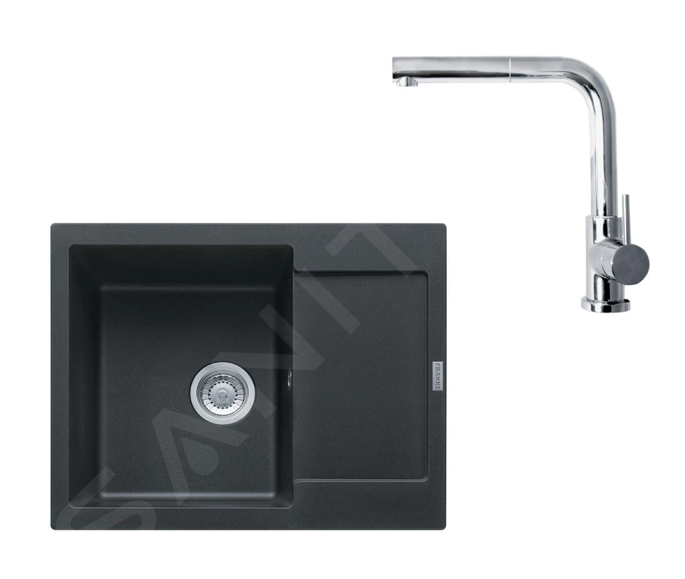 Franke Conjuntos De Cocina - Conjunto G8, Fregadero De Fragranite MRG 611-62 Y Grifo FN 0147.031, Negro Mate/cromo 114.0650.569 1 Franke Conjuntos De Cocina - Conjunto G8, Fregadero De Fragranite MRG 611-62 Y Grifo FN 0147.031, Negro Mate/cromo 114.0650.569