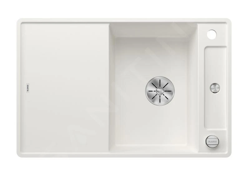 Blanco Axia III 45 - Fregadero De Silgranite, 770x500 Mm, Con Control De Desagüe Y Accesorios, InFino, Blanco 523202 1 Blanco Axia III 45 - Fregadero De Silgranite, 770x500 Mm, Con Control De Desagüe Y Accesorios, InFino, Blanco 523202