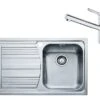 Franke Conjuntos De Cocina - Conjunto N87, Fregadero De Acero Inoxidable LLX 611/7 Y Grifo FC 3055.031, Acero Inoxidable/cromo 101.0650.598