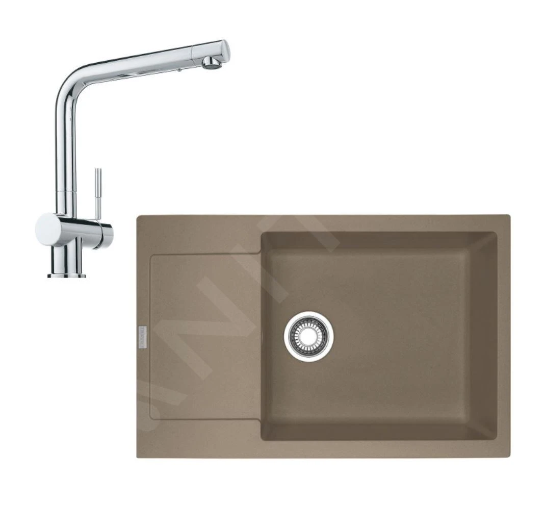 Franke Conjuntos De Cocina - Conjunto De Cocina G75, Fregadero De Fragranite MRG 611-78 BB Y Grifo Samoa, Cachemira/cromo 114.0510.376