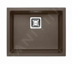Alveus Quadrix Granital - Fregadero De Granito 560x460 Mm, Con Control De Desagüe, Chocolate 1108036