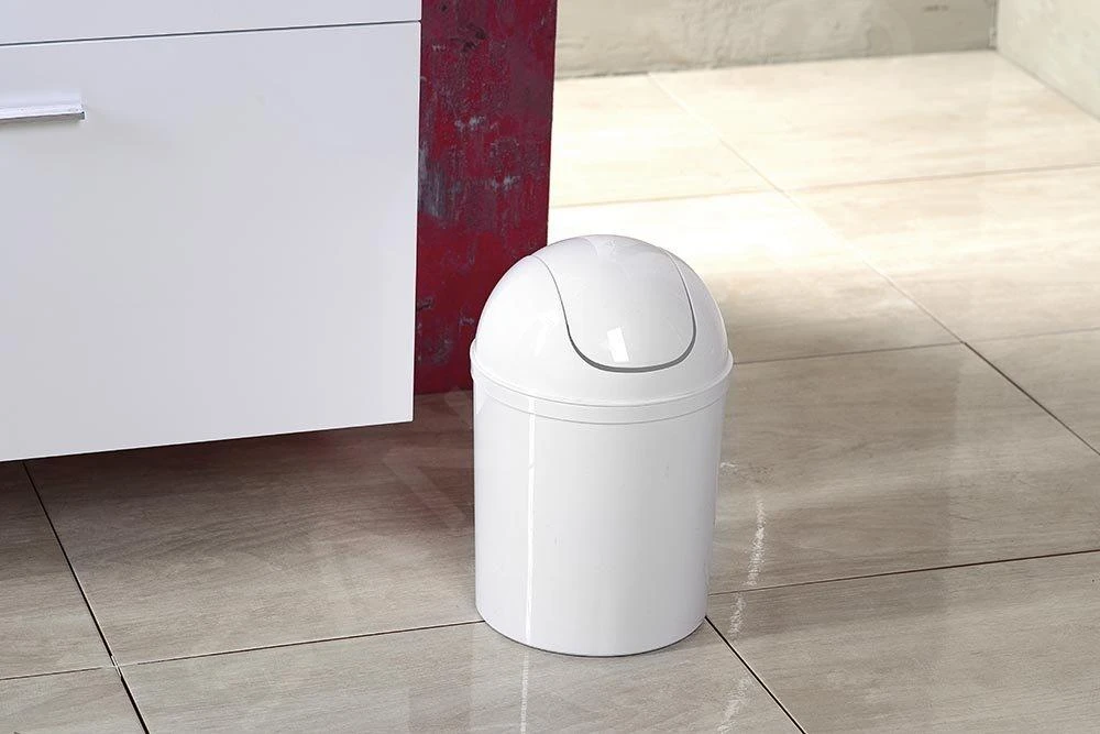 Aqualine Accesorios - Cubo De Basura Basculante 5l, Plástico Blanco 20309 4 Aqualine Accesorios - Cubo De Basura Basculante 5l, Plástico Blanco 20309 - Imagen 4