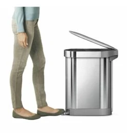 Simplehuman Cubos De Basura - Cubo De Basura Slim 45 L, Acero Inoxidable Cepillado CW2044 -Cocina Artículos Tienda 7febcdfd5d32dfd2efeba28b