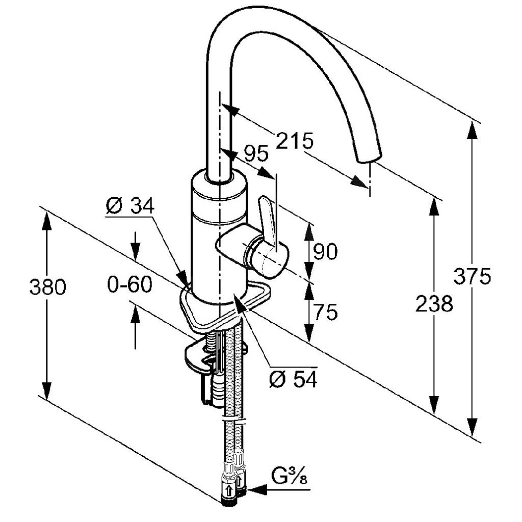 Kludi E-Go - Grifo Monomando Automático De Fregadero, Alimentación De Red, Cromo 422000575 2 Kludi E-Go - Grifo Monomando Automático De Fregadero, Alimentación De Red, Cromo 422000575 - Imagen 2