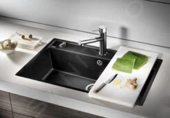 Blanco Dalago 8 - Fregadero De Silgranite, 815x510 Mm, Con Control De Desagüe, Negro 525877 -Cocina Artículos Tienda 8020d3115d3ed1f1a514b1f5