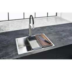 Franke Accesorios - Caja Con Accesorios Para Fregadero, Acero Inoxidable/plástico Negro 112.0619.946 -Cocina Artículos Tienda 808daaa125b4d9a6632f1256