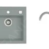 Alveus Conjuntos De Cocina - Conjunto De Fregadero Formic 20 Y Grifo Tonia, Concrete SETA424