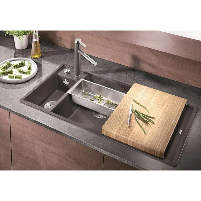 Blanco Axia III 6 - Fregadero De Silgranite, 1000x510 Mm, Con Control De Desagüe Y Con Accesorios, Negro 525849 5 Blanco Axia III 6 - Fregadero De Silgranite, 1000x510 Mm, Con Control De Desagüe Y Con Accesorios, Negro 525849 - Imagen 5