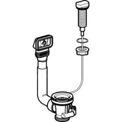 Geberit Accesorios - Conexión De Desagüe Y Rebosadero De Fregadero, Con Control Giratorio G 1 1/2, Cromo Brillante 152.929.20.1 -Cocina Artículos Tienda 87c419f4f76915c2a5d2b3ab