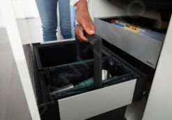 Blanco Select - Cubo De Basura Empotrado, Con Compartimento, Capacidad 49 L 526208 -Cocina Artículos Tienda 8a2089e543a8bb52e98af541