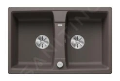 Blanco Lexa 8 - Fregadero De Silgranite, 780x500 Mm, Con Control De Desagüe, InFino, Gris 527279