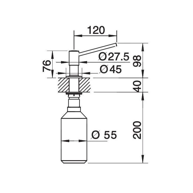 Blanco Accesorios - Dispensador De Detergente Torre, Cromo 512593 2 Blanco Accesorios - Dispensador De Detergente Torre, Cromo 512593 - Imagen 2