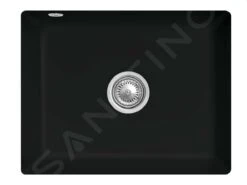 Villeroy & Boch Subway - Fregadero Cerámico 545x440 Mm Con Desagüe, CeramicPlus, Ebony 331001S5