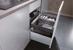 Blanco Flexon II - Cubo De Basura Extraíble, Con Separación, Capacidad 46 L 521473 -Cocina Artículos Tienda 91fe934210d1ca9b98fba614