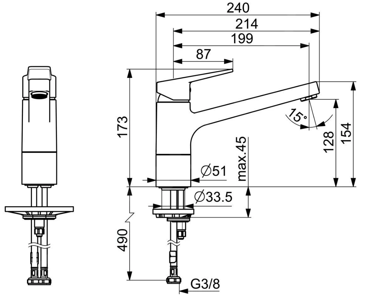 Hansa Twist - Grifo Monomando De Fregadero, Cromo 09142283 2 Hansa Twist - Grifo Monomando De Fregadero, Cromo 09142283 - Imagen 2