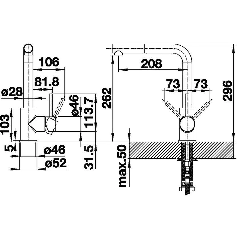 Blanco Mila S - Grifo De Fregadero Con Salida Extraíble, Cromo 519810 2 Blanco Mila S - Grifo De Fregadero Con Salida Extraíble, Cromo 519810 - Imagen 2