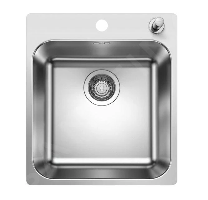 Blanco Supra 400 - Fregadero, 500x440 Mm, Con Control De Desagüe, Acero Inoxidable Cepillado 526353 1 Blanco Supra 400 - Fregadero, 500x440 Mm, Con Control De Desagüe, Acero Inoxidable Cepillado 526353