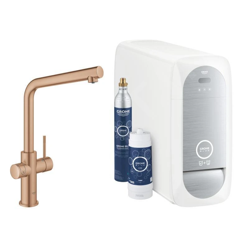 Grohe Blue Home - Grifo De Fregadero Con Refrigerador De Agua Y Filtración, Warm Susnet Cepillado 31454DL1 1 Grohe Blue Home - Grifo De Fregadero Con Refrigerador De Agua Y Filtración, Warm Susnet Cepillado 31454DL1