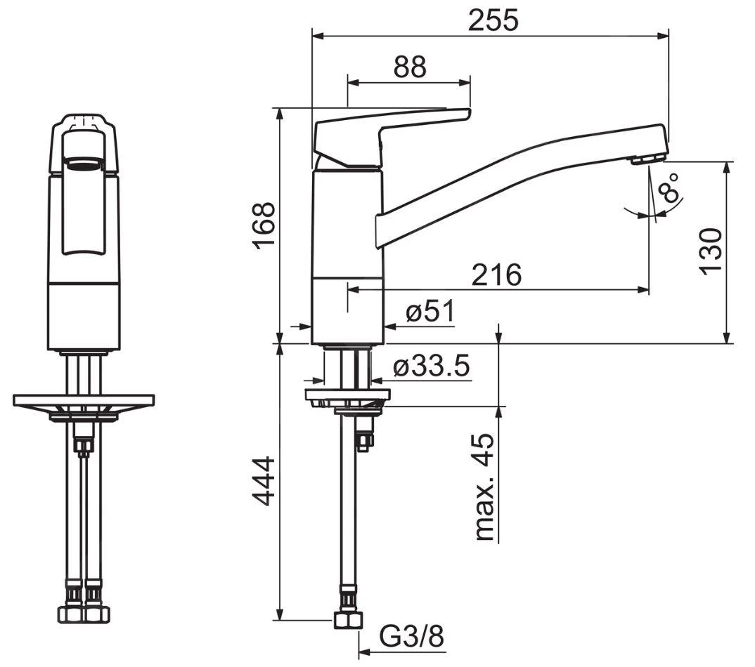 Hansa Polo - Grifo De Fregadero, Cromo 51482293 2 Hansa Polo - Grifo De Fregadero, Cromo 51482293 - Imagen 2