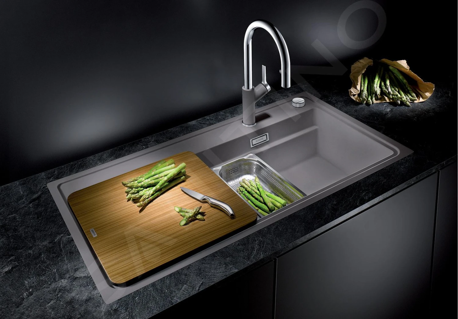 Blanco Zenar XL 6 - Fregadero De Silgranite, 987,5x497,5 Mm, InFino, Aluminium 523904 3 Blanco Zenar XL 6 - Fregadero De Silgranite, 987,5x497,5 Mm, InFino, Aluminium 523904 - Imagen 3