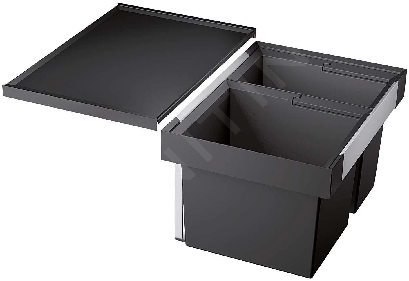 Blanco Flexon II - Cubo De Basura Extraíble, Con Separación, Capacidad 49 L 521471 1 Blanco Flexon II - Cubo De Basura Extraíble, Con Separación, Capacidad 49 L 521471