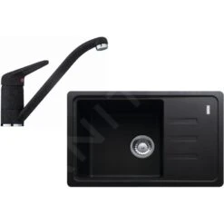 Franke Conjuntos De Cocina - Conjunto De Cocina G117, Fregadero De Fragranite BSG 611-62, ónix + Grifo FC 9541.071, ónix 114.0440.698