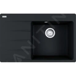 Franke Centro - Fregadero De Fragranite CNG 611-78 TL/7, 780x500 Mm, ónix 114.0637.510