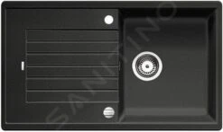 Blanco Zia 5 - Fregadero De Silgranite, 860x500 Mm, Con Control De Desagüe, Negro 526015