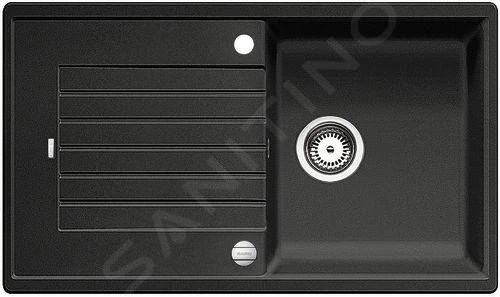 Blanco Zia 5 - Fregadero De Silgranite, 860x500 Mm, Con Control De Desagüe, Negro 526015 1 Blanco Zia 5 - Fregadero De Silgranite, 860x500 Mm, Con Control De Desagüe, Negro 526015