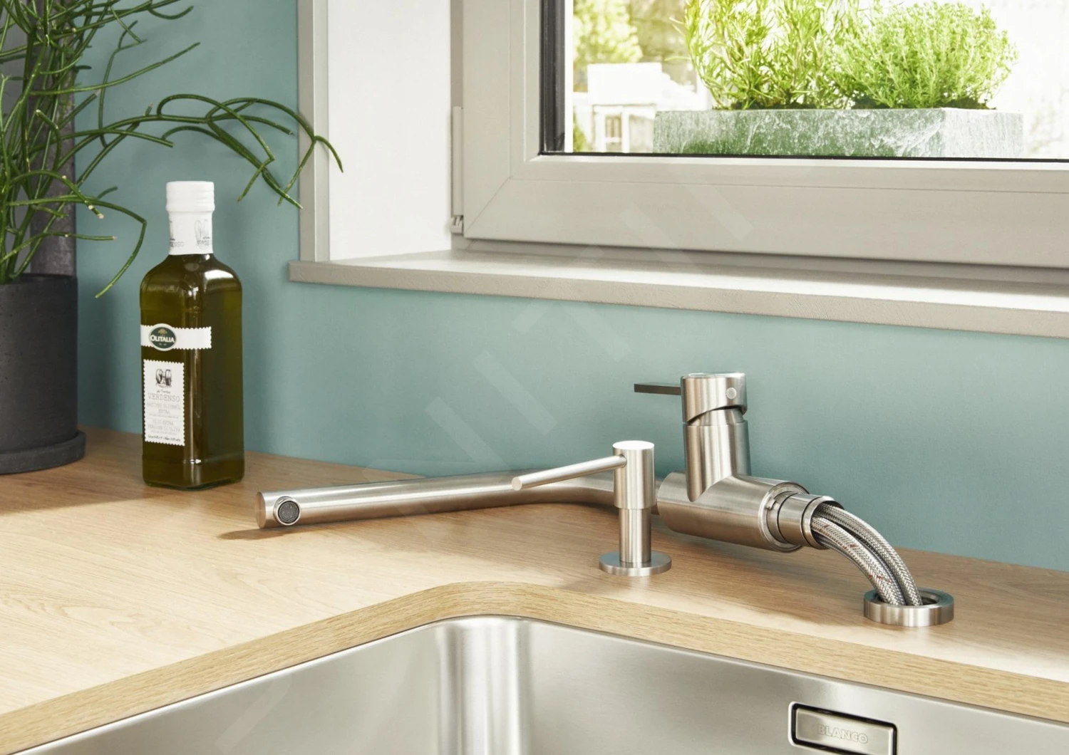 Blanco Lanora F - Grifo Para Fregadero, Plegable Bajo La Ventana, Acero Inoxidable Cepillado 526181 4 Blanco Lanora F - Grifo Para Fregadero, Plegable Bajo La Ventana, Acero Inoxidable Cepillado 526181 - Imagen 4