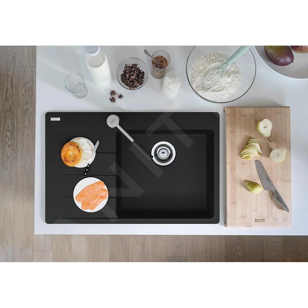 Franke Centro - Fregadero De Fragranite CNG 611-78 TL/7, 780x500 Mm, Negro Mate 114.0637.506 3 Franke Centro - Fregadero De Fragranite CNG 611-78 TL/7, 780x500 Mm, Negro Mate 114.0637.506 - Imagen 3