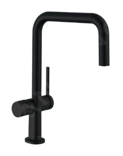 Hansgrohe M54 - Grifo De Fregadero Talis U 220, Con Válvula Cerrable Para Dispositivo, Negro Mate 72807670