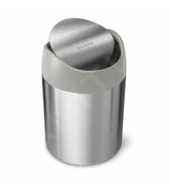 Simplehuman Cubos De Basura - Cubo De Basura Mini Para Mesa 1,5 L, Acero Inoxidable Cepillado CW2084