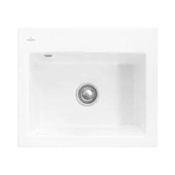 Villeroy & Boch Subway 60 - Fregadero De Cerámica 60x51cm, CeramicPlus, Stone White 330901RW