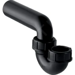 Geberit Accesorios - Sifón De Fregadero, Con Conexión De Rosca, Entrada Vertical/salida Horizontal, D 40 Mm, D1 40 Mm 152.036.16.1