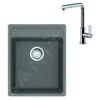 Franke Conjuntos De Cocina - Conjunto G243, Fregadero De Fragranite MRG 610-37 RTL Y Grifo FN 7394.031, Roca Gris/cromo 114.0675.653