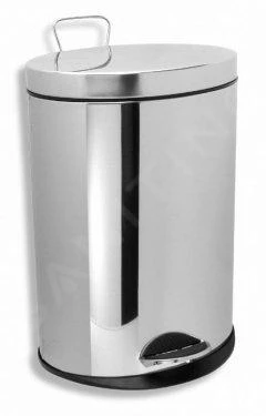 Novaservis Accesorios De Baño - Cubo De Basura Redondo 5 L, Cromo 6160,0