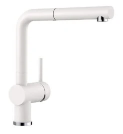 Blanco Linus S - Grifo De Fregadero Con Salida Extraíble, Blanco 516692