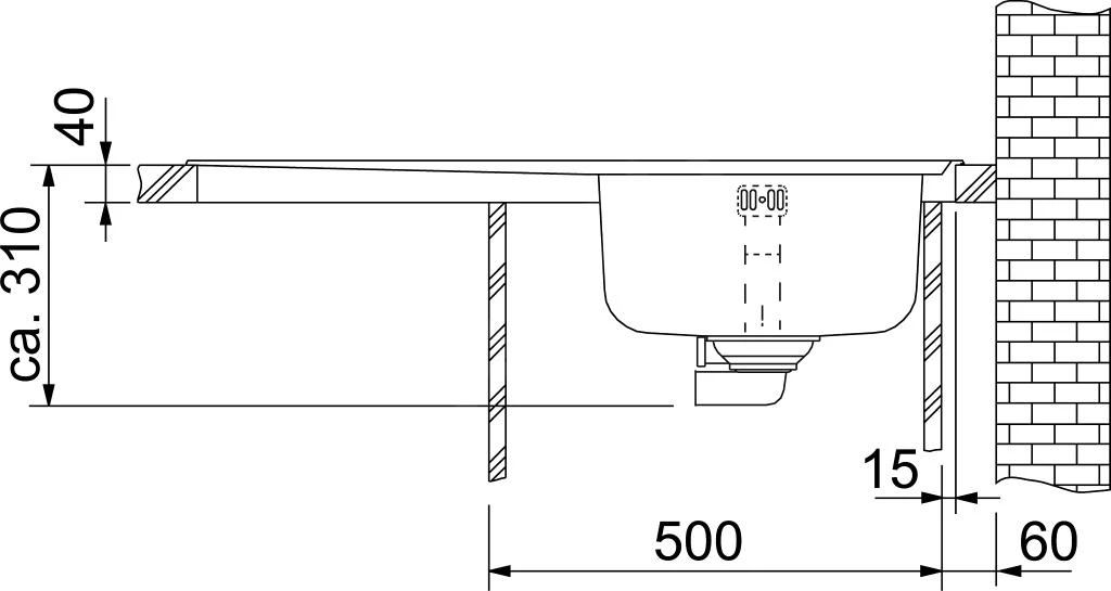 Franke Neptun - Fregadero De Acero Inoxidable NEX 611/2, 860x510 Mm 101.0120.271 3 Franke Neptun - Fregadero De Acero Inoxidable NEX 611/2, 860x510 Mm 101.0120.271 - Imagen 3