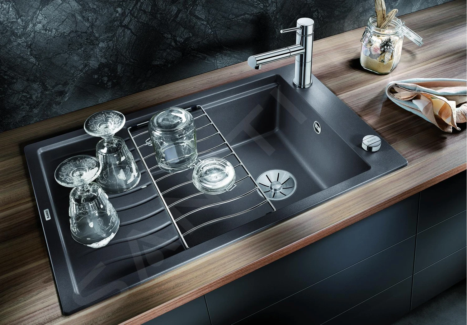 Blanco Elon XL 6 - Fregadero De Silgranite, 780x500 Mm, Con Accesorios, InFino, Antracita 524834 3 Blanco Elon XL 6 - Fregadero De Silgranite, 780x500 Mm, Con Accesorios, InFino, Antracita 524834 - Imagen 3