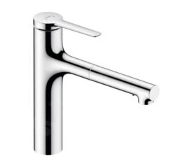 Hansgrohe Zesis M33 - Grifo De Fregadero 160, Con Ducha Extraíble, SBox Lite, Cromo 74804000