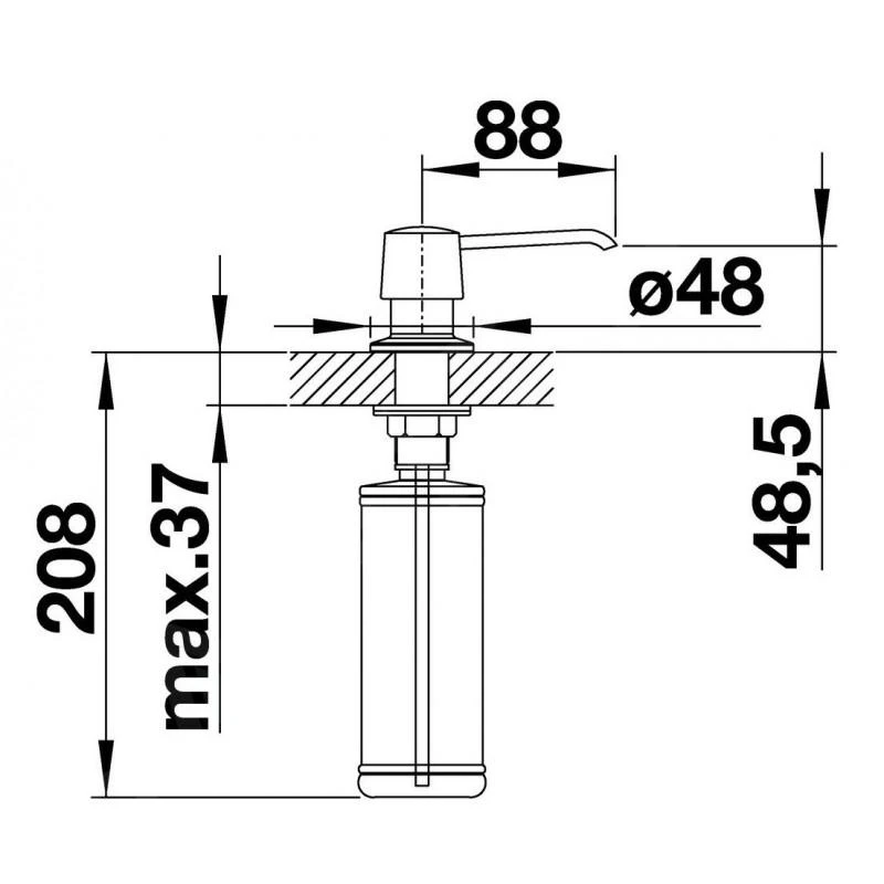 Blanco Accesorios - Dispensador De Detergente Yano, Cromo 524256 2 Blanco Accesorios - Dispensador De Detergente Yano, Cromo 524256 - Imagen 2