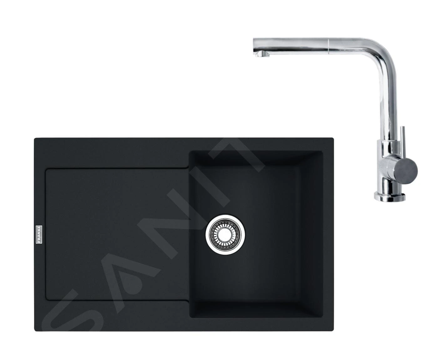 Franke Conjuntos De Cocina - Conjunto G40, Fregadero De Fragranite MRG 611 Y Grifo FN 0147.031, Negro Mate/cromo 114.0650.572 1 Franke Conjuntos De Cocina - Conjunto G40, Fregadero De Fragranite MRG 611 Y Grifo FN 0147.031, Negro Mate/cromo 114.0650.572