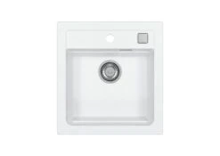 Alveus Atrox - Fregadero De Granito 470x500 Mm, Con Control De Desagüe, Arctic 1131986