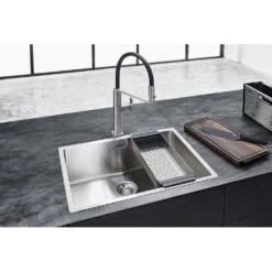 Franke Accesorios - Caja Con Accesorios Para Fregadero, Acero Inoxidable/plástico Negro 112.0619.946 -Cocina Artículos Tienda d8cda315ff077ad011644a8a