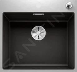 Blanco Subline 500 - Fregadero De Silgranite, 543x510 Mm, Con Control De Desagüe, Negro 525999