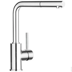 Blanco Mila S - Grifo De Fregadero Con Salida Extraíble, Cromo 519810